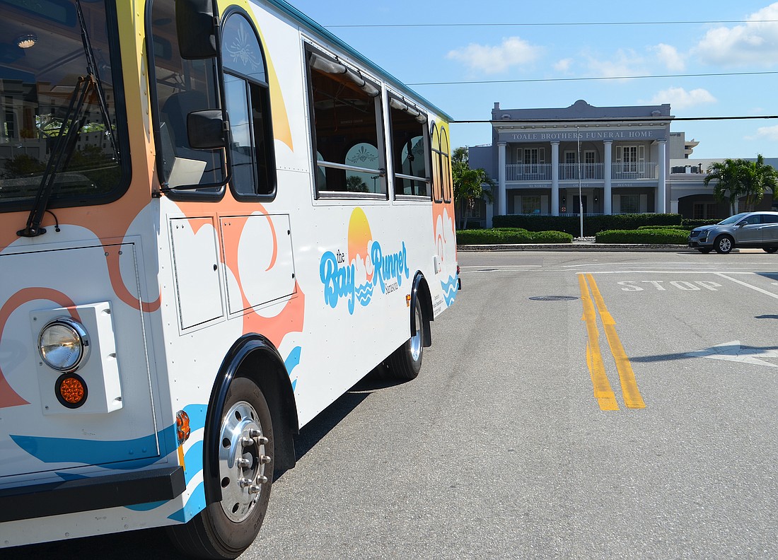 Sarasota's Bay Runner trolley service turned one year old on March 2.