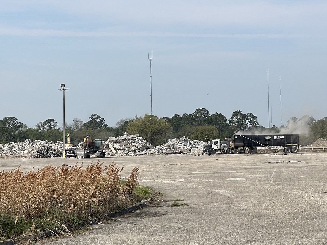 ELEV8 Demolition tore down the Morocco Shrine Center at 3800 St. Johns Bluff Road S. for redevelopment.