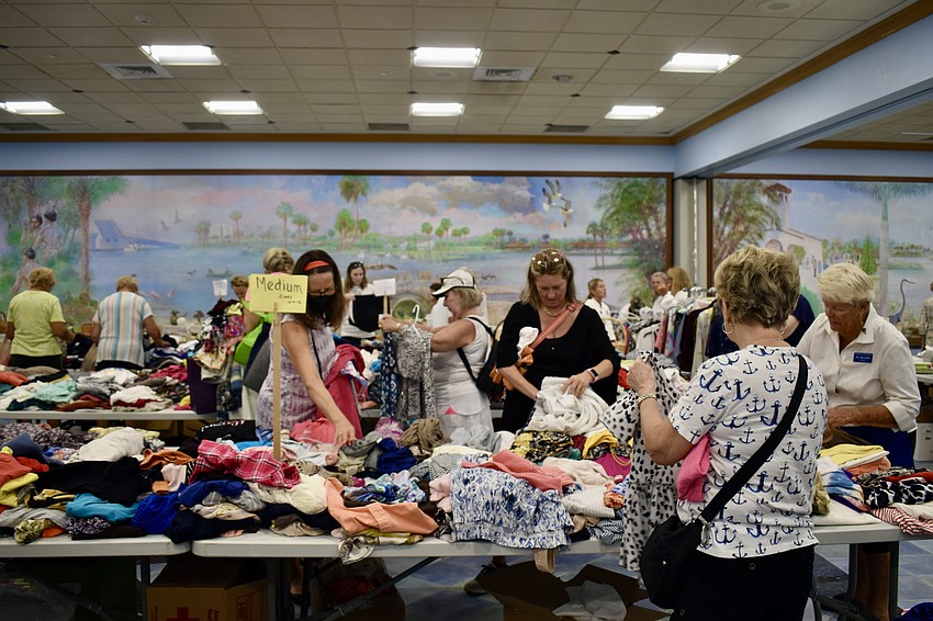 Pick Hall is filled table to table with bargains.