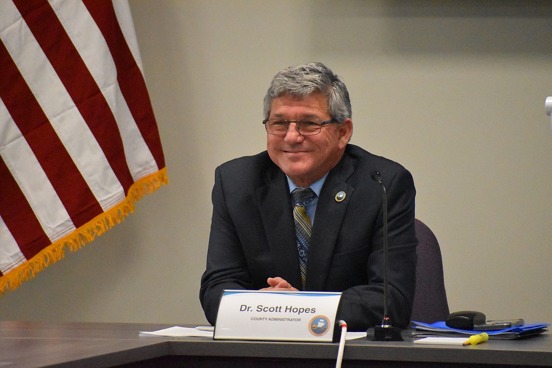 County Administrator Scott Hopes departed on Feb. 7 following what commissioners said was a resignation.