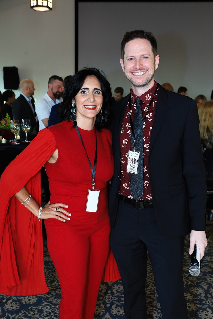 Artistic Director Leymis Bolaños Wilmott and emcee Brendan Ragan