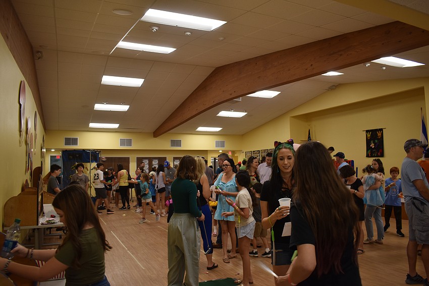 Temple Emanu-El Purim Carnival had games inside the temple's school.