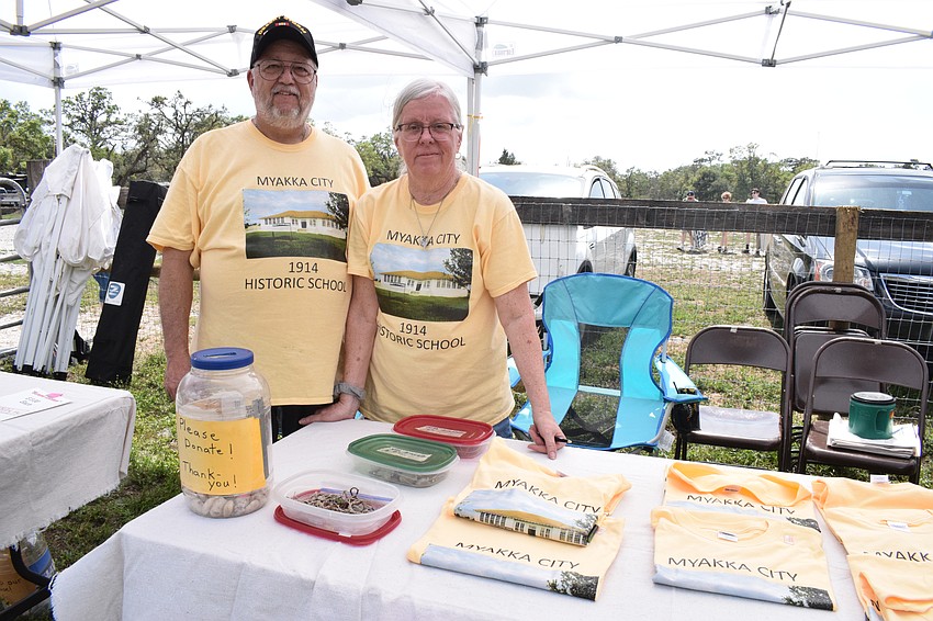 David Miller, the president of the Myakka City Historical Society, and Sherry Miller, a member of the historic society's board, are grateful for the Herrmann's Royal Lipizzan Stallions' support. The proceeds from the March 5 performance were donated to the historical society.