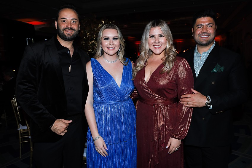 Okay Renkliyuz and Sarah Karp with Taylor Karp Teymuri and Shak Teymuri