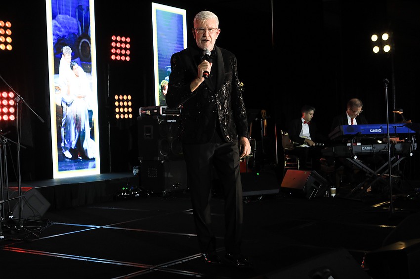 Producing Artistic Director Michael Donald Edwards addresses the crowd at an Asolo Rep event.