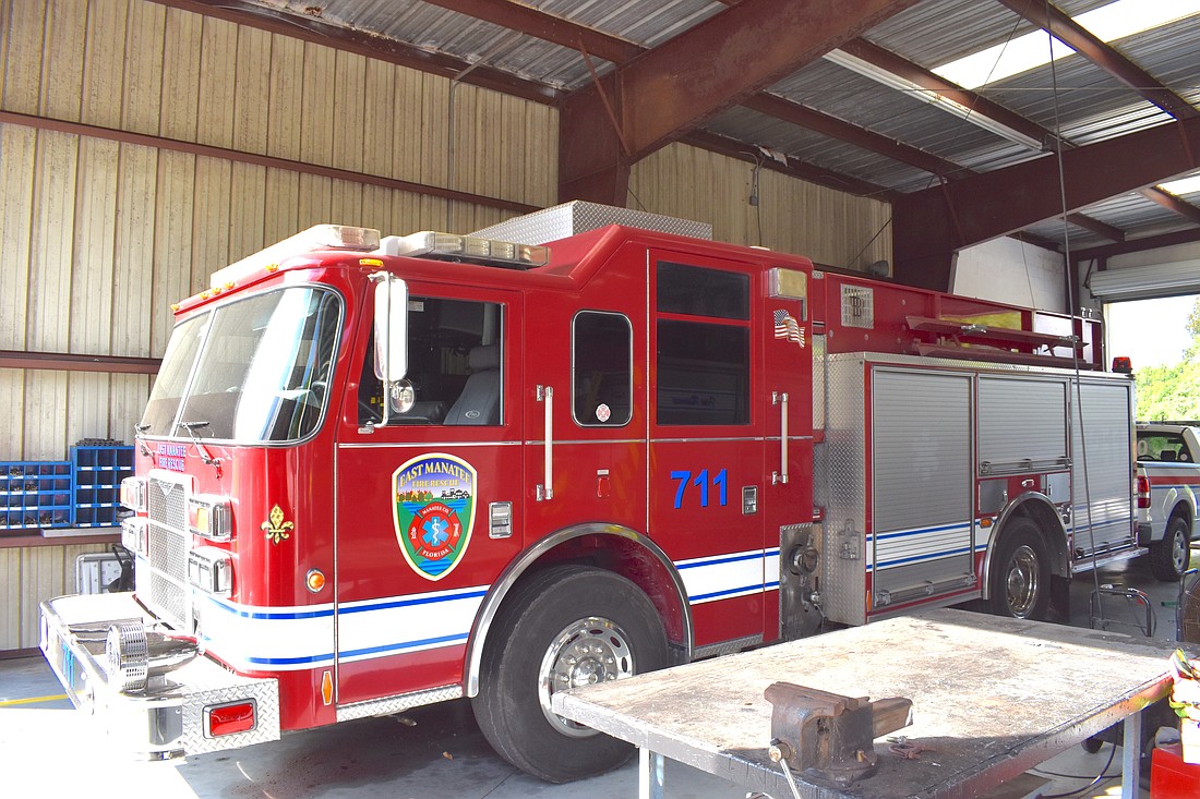The firetruck is currently located at Station 11 in Myakka City as it awaits the trip to its new home at Manatee Technical College.