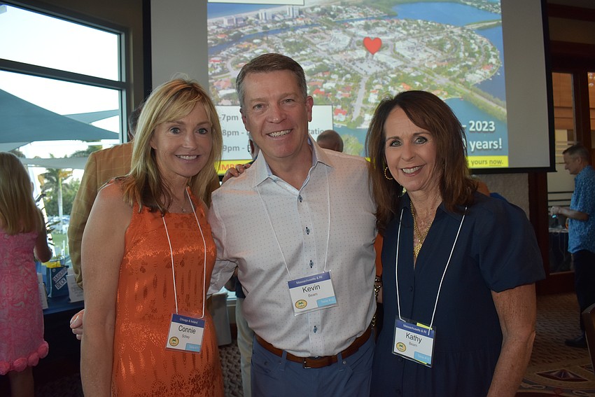 Connie Schey with Kevin and Kathy Beam.