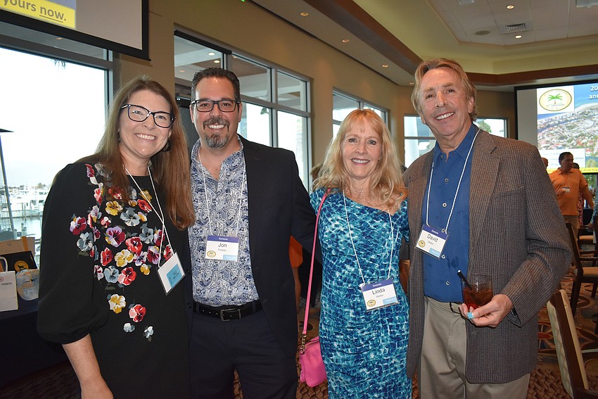 Jessica and Jon Patella with Linda and David Weiler.