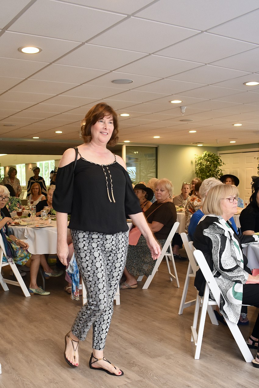 Beth McLaughlin in an INC top and Lulu B pants.