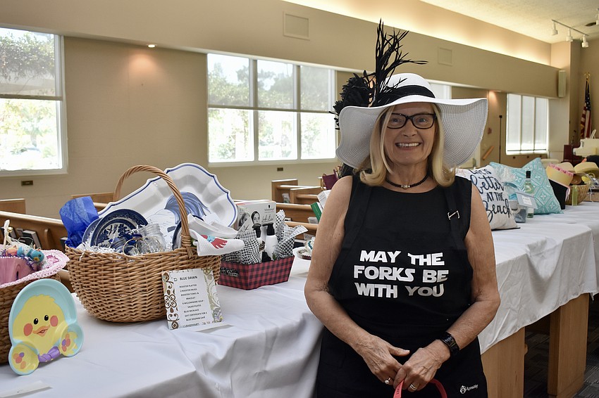 Michelle Giannico wins a raffle prize.