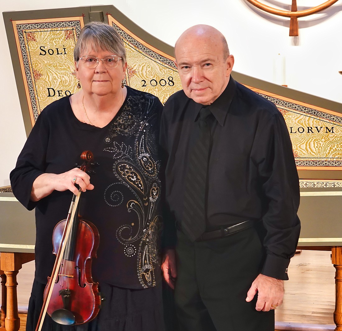 Violinist Susan Pitard Acree and pianist Michael Rickman. Photo courtesy of the Daytona Solisti Chamber Orchestra