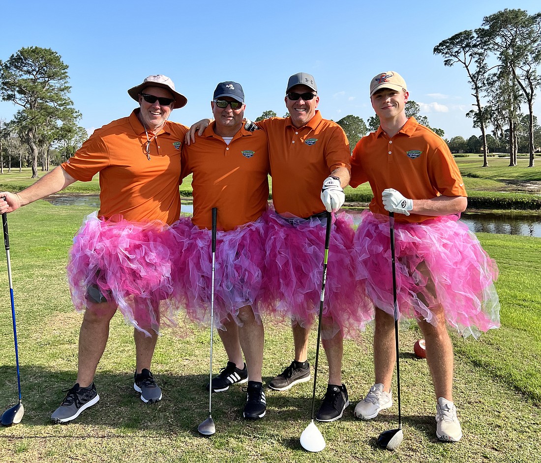 Participating in the 13th annual JCCF golf tournament was the foursome playing for Crabtree Ink including Andy Crabtree, Steve Conenna, Shane Taylor and Owen Crabtree.