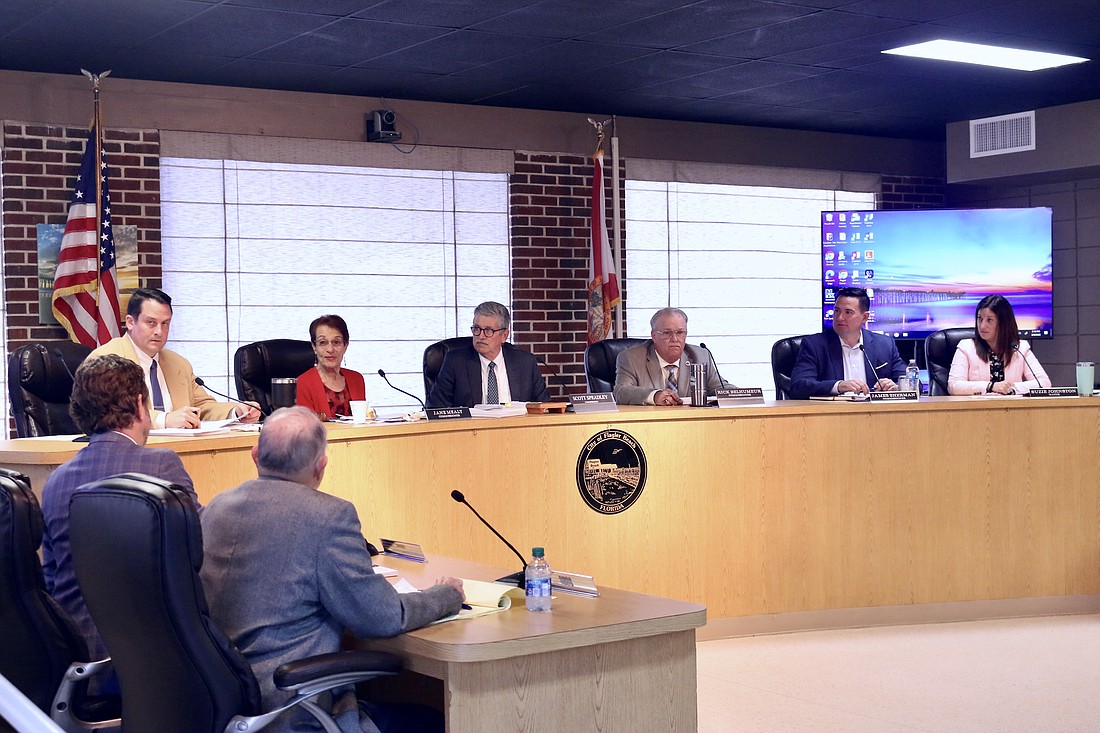 The new Flagler Beach City Commission has been organized, with Commissioner Eric Cooley now serving as chair. Photo by Sierra Williams.