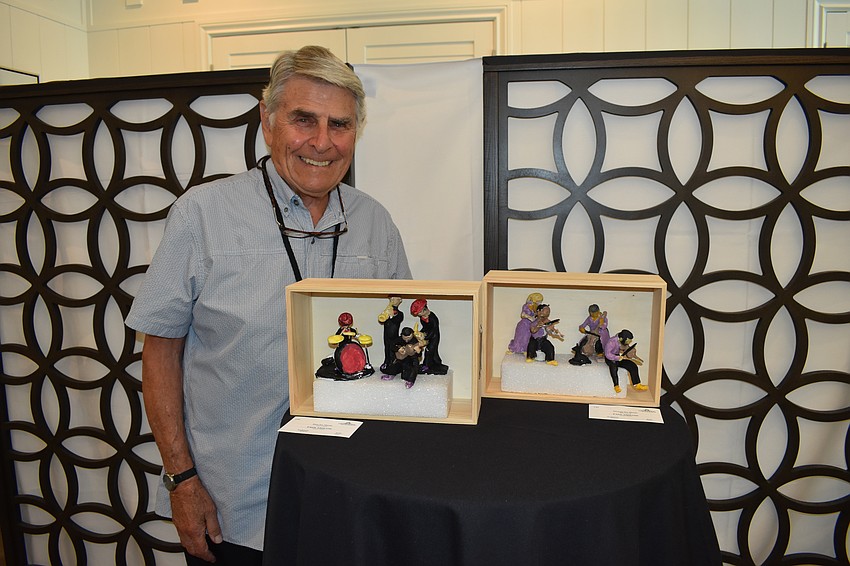 Paul Smilow created the sculptures Jazz for Music and Strings for Music.