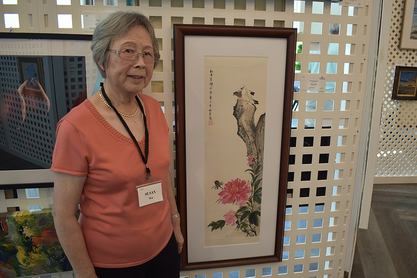 University Park's Susan Wu displayed multiple Chinese brush paintings, including 
