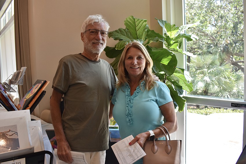 Lakewood Ranch's Dave and Dawn Grossman enjoyed checking out the artwork, including the prints.