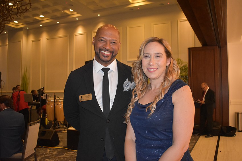 Sarasota City Mayor Kyle Battie and Head of Dreamers Academy Cathy Rodriguez