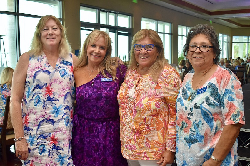 Nancy Gornto, Kathy Callahan, Bonnie Schneider and JoAnn DiFuentes relax after months of planning.