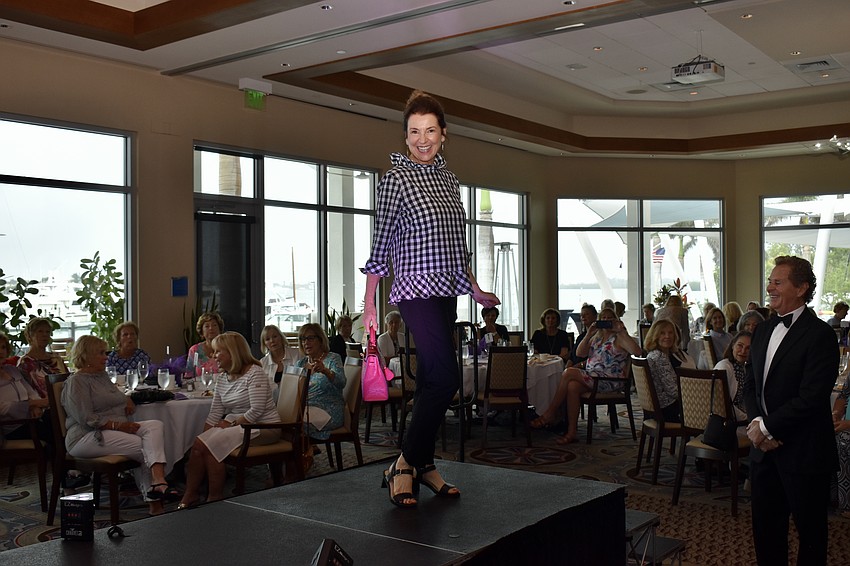 Elise Fortin works the runway.