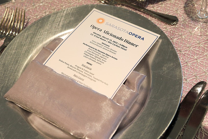 The event was held at the Ritz-Carlton's C'a d'Zan Room.