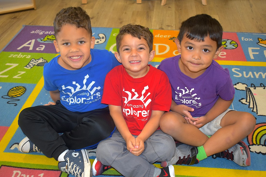 Benjamin Blanchard, Henri, Rolfson and Remy Jester attend VPK at the Amazing Explorers Academy in Hamlin.