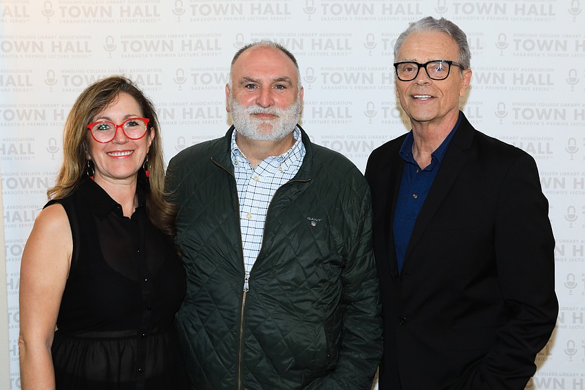 Sandra Russi-Metz, speaker José Andrés and Michael Metz