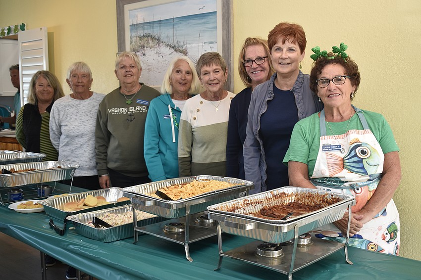 Party planners Kathleen Riley, Lynne Heuston, Donna Heffner, Vivian Fagan, Pat Clifford, Rudell Hickey, Pam Tselios and Judy Behny