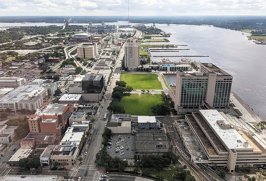 File photo: The former Duval County Courthouse and City Hall sites, now called The Ford on Bay, in Downtown Jacksonville.