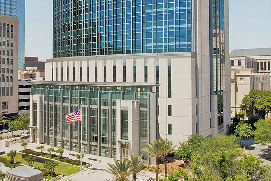 The Bryan Simpson U.S. Courthouse in Jacksonville.