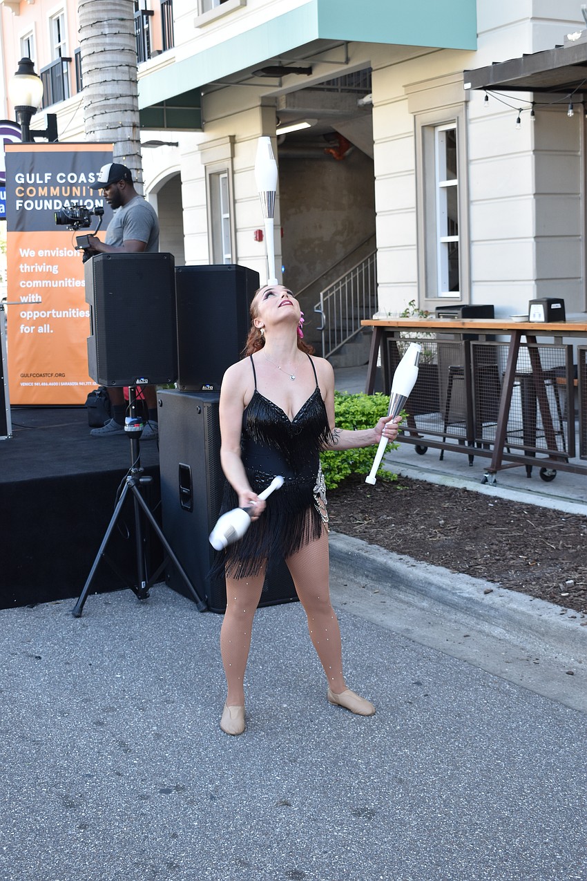 The Circus Arts Conservatory performer Gena Shvartsman-Cristiani