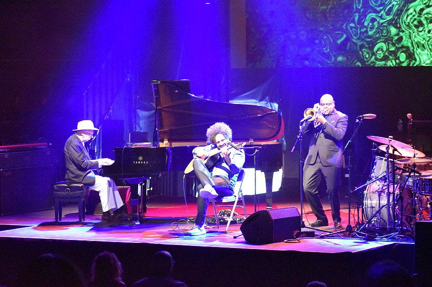 Dick Hyman, Diego Figueiredo, and Terell Stafford perform.