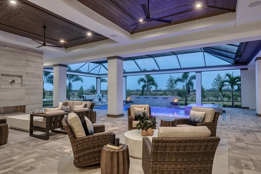 The home was built by Stock Custom Homes.