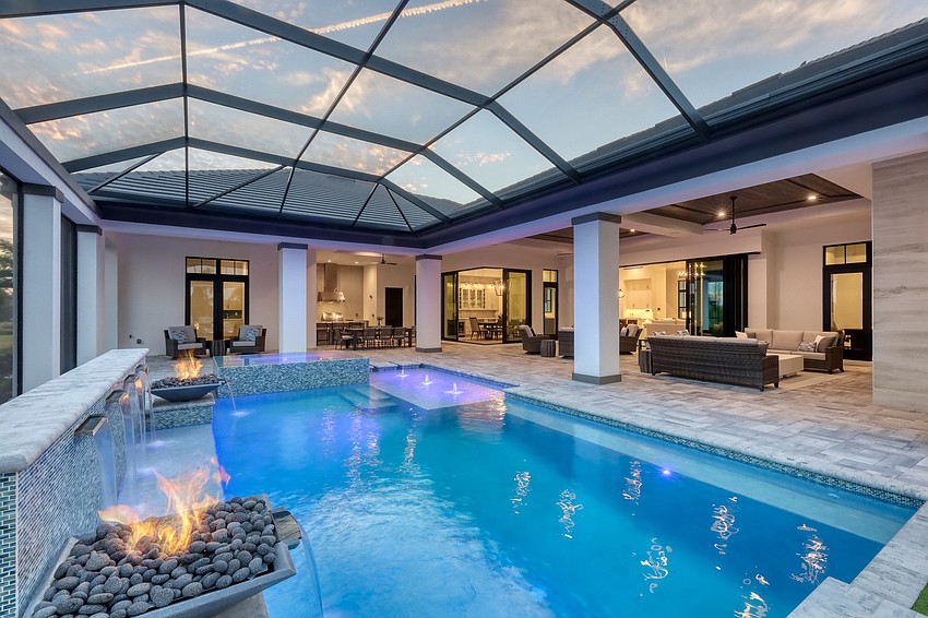 The resort style pool could lead to lap swimming in style.