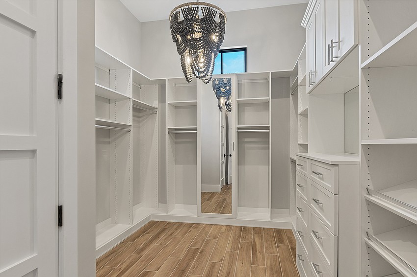 The closet is big enough for a party.