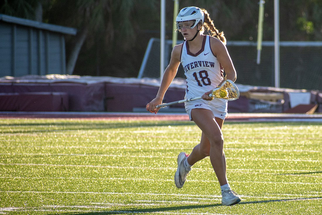 Riverview High girls lacrosse senior Susan Lowther is fourth in the United States in total points (123) as of April 9.