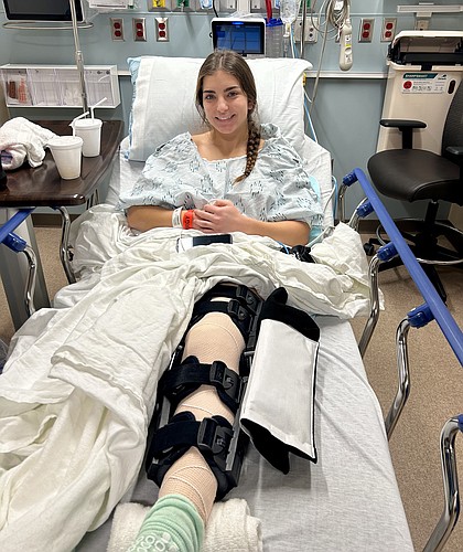 Foundation Academy freshman and softball team outfielder Elena Friedman recently underwent a surgery to help repair her knee dislocation and the sliding of her kneecap. Only five to 10 surgeons in the United States are able to perform the procedure.