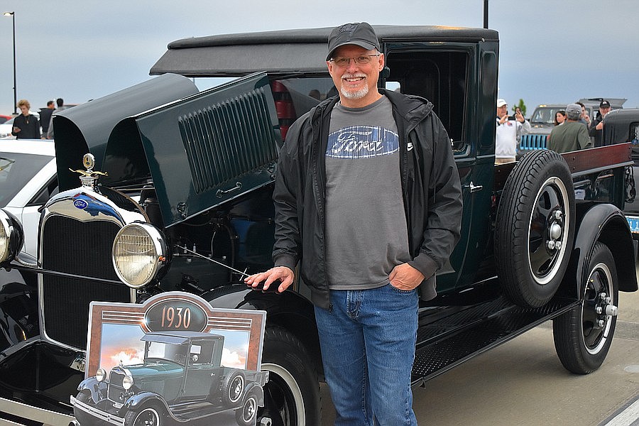 Jeff Bethel posed with his 1930 classic Ford.