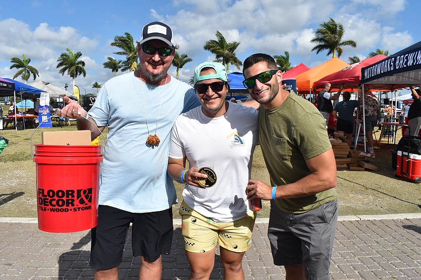 Myakka City's John Matson, Bradenton's Frank Reyes, and Sarasota's John Saporito