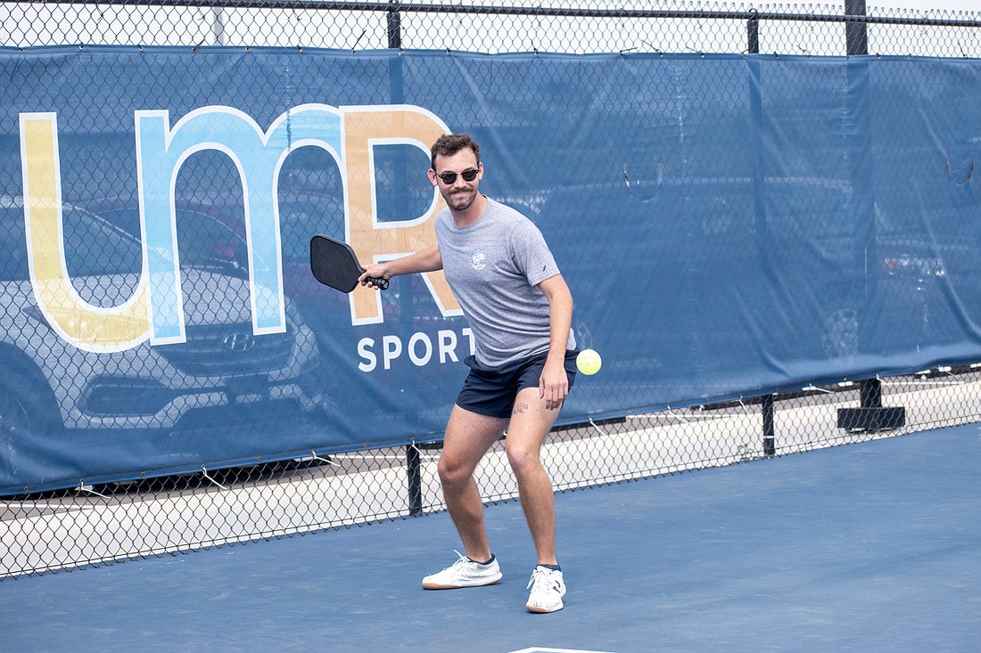 Jake Parsons, 26, said he'll spend up to three hours playing pickleball with friends if he has the time, and tries to play three to four times a week.