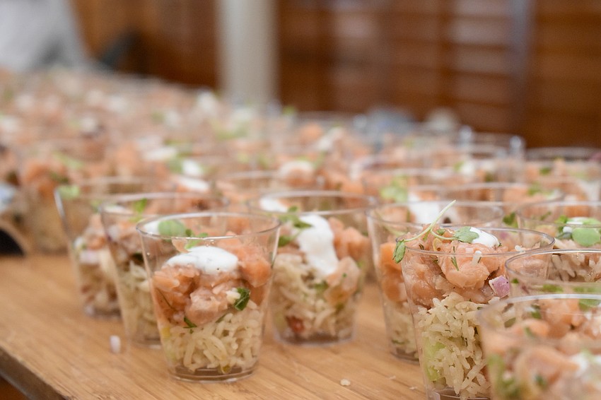 The Resort at Longboat Key's smoked salmon tartare with dill yogurt and cucumber-caper relish