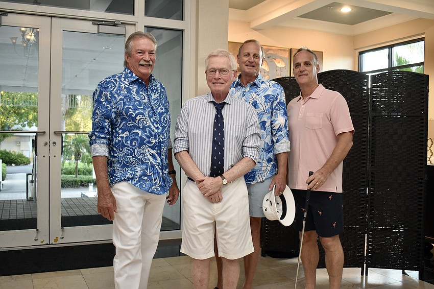 Commissioner Mike Haycock, Mayor Ken Schneier, Commissioner Gary Coffin and Fire Chief Paul Dezzi
