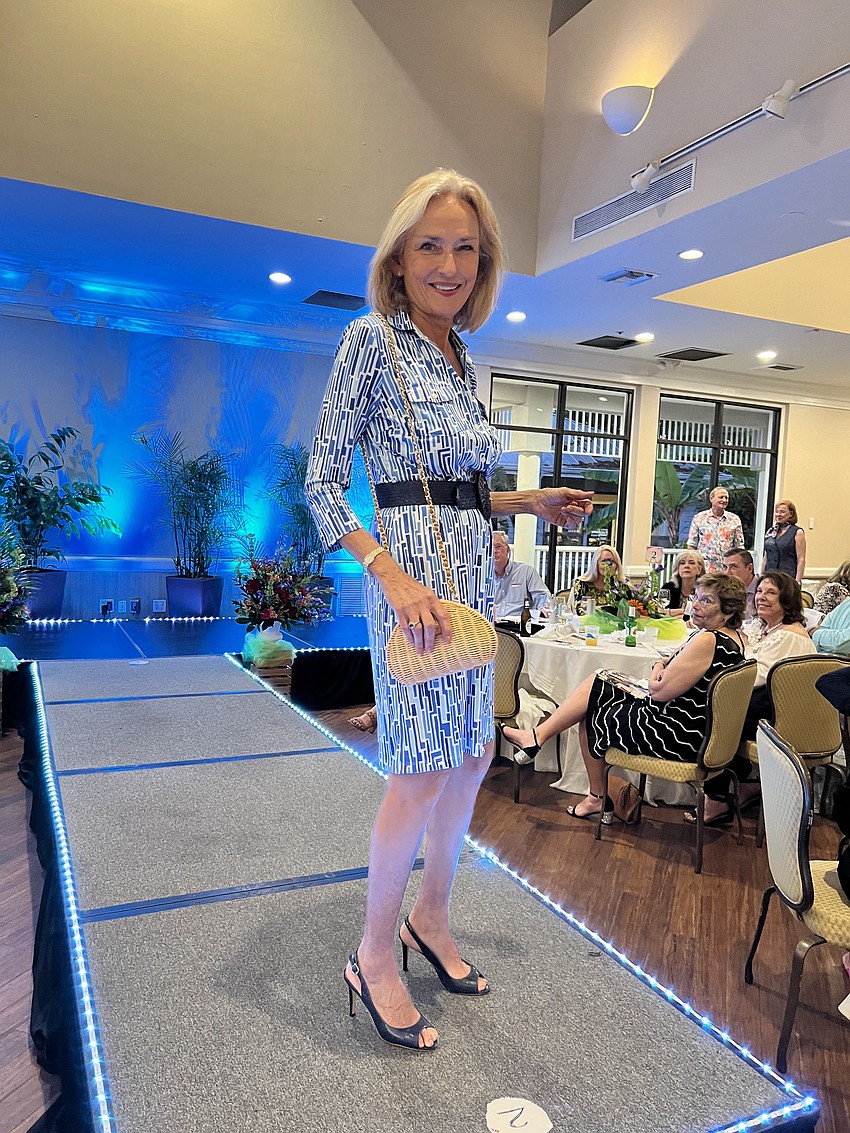 Ex-commissioner Sherry Dominick looks at home on a runway.