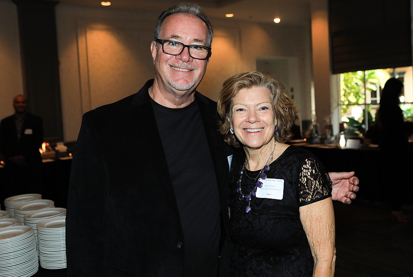 Arthur Boyce and awardee Nina Tortelli