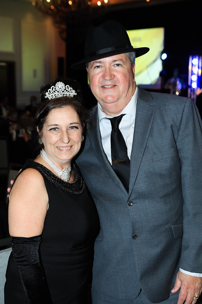 Lisa and Dan Ferry opted for old Hollywood costumes for the fundraiser.
