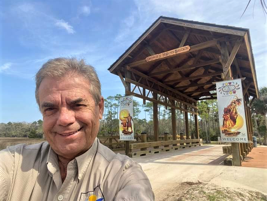 George Hanns at the George Hanns Bridge at Princess Place Preserve. Courtesy photo