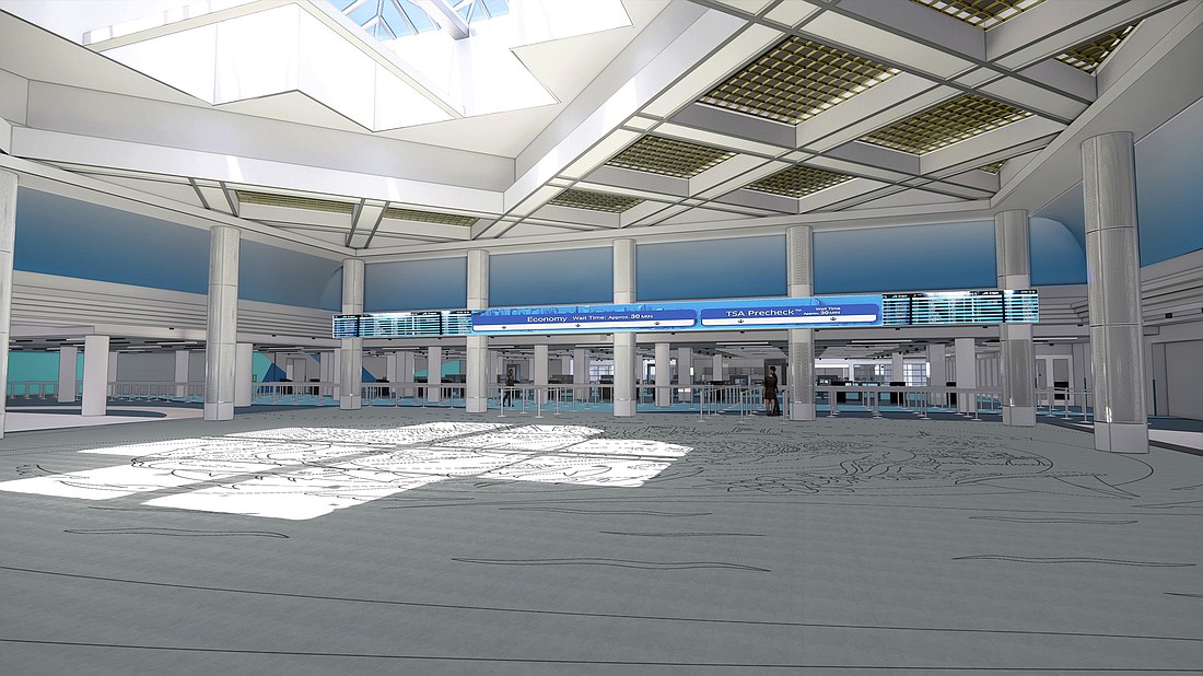 Security checkpoint renovations are ongoing at Jacksonville International Airport.
