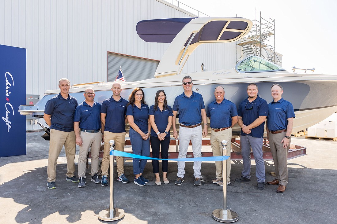 The Chris-Craft leadership team celebrated the grand opening of the company's new facility.