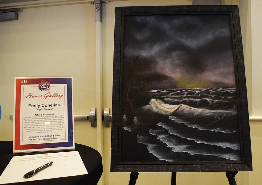 Lakewood Ranch High School's Emily Conelias has her art on display at Manatee Arts Education Council's Arts Alive.