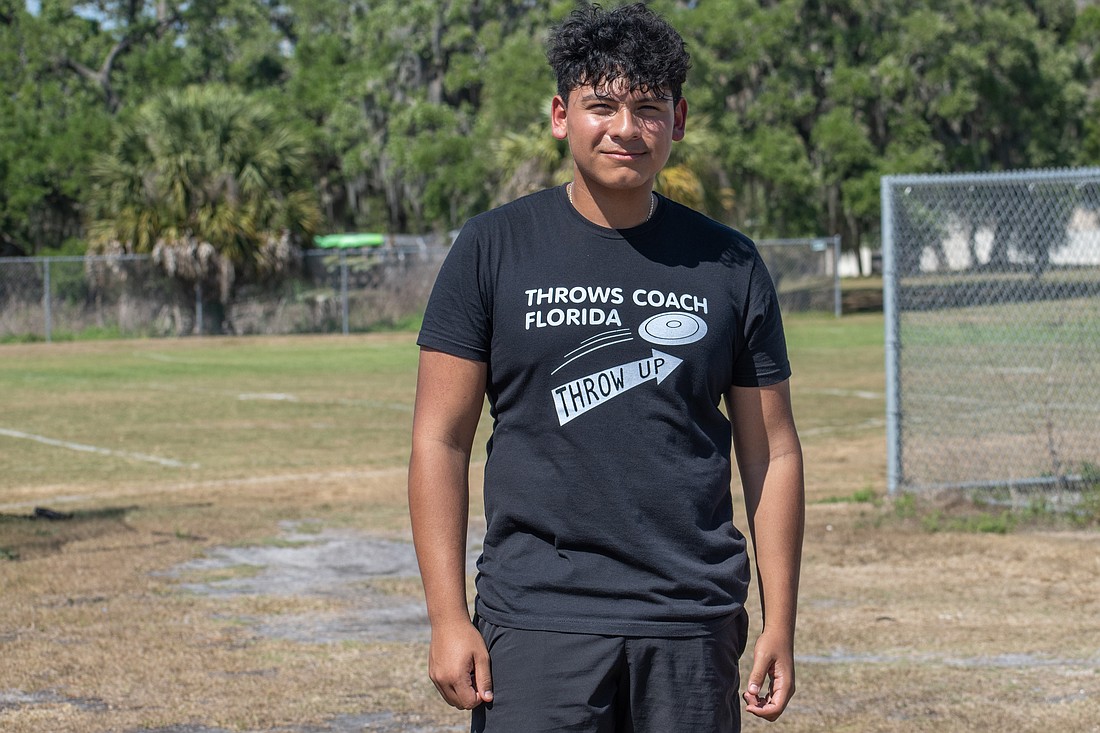 Riverview High junior Luis Castaneda finished second in the discus.