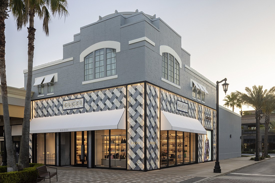 The Gucci designer clothing store is open at 4813 River City Drive, No. 143., in St. Johns Town Center.